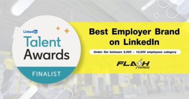 Flash Express ได้รับคัดเลือกเป็น Finalist ในรางวัล LinkedIn Talent Awards 2025สาขา “Best Employer Brand on LinkedIn” Flash Express ได้รับคัดเลือกเป็น Finalist ในรางวัล LinkedIn Talent Awards 2025สาขา “Best Employer Brand on LinkedIn”